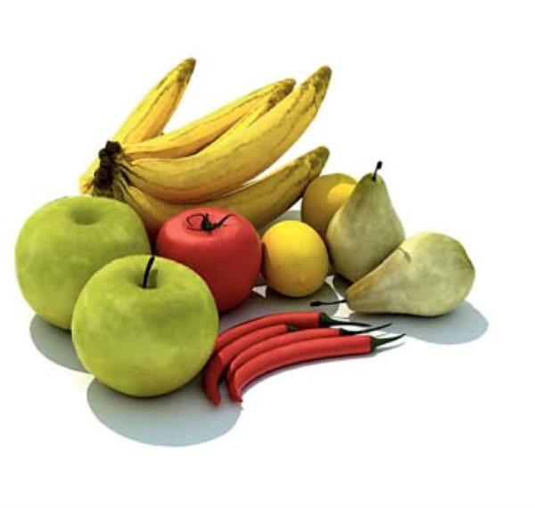 مدل سه بعدی میوه